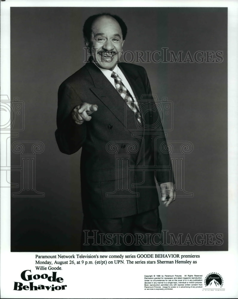 Press Photo Sherman Hemsley stars in Goode Behavior comedy series - cvp59524- Historic Images