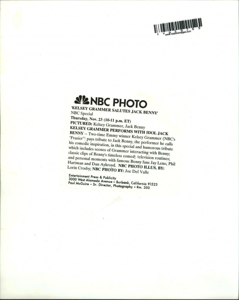 Press Photo Kelsey Grammer Salutes Jack Benny' NBC Special - cvp59769