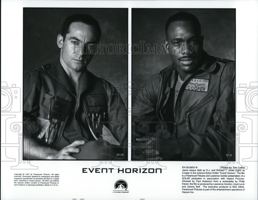 1997 Press Photo Jason Isaacs and Richard T. Jones star in Event Horizon- Historic Images