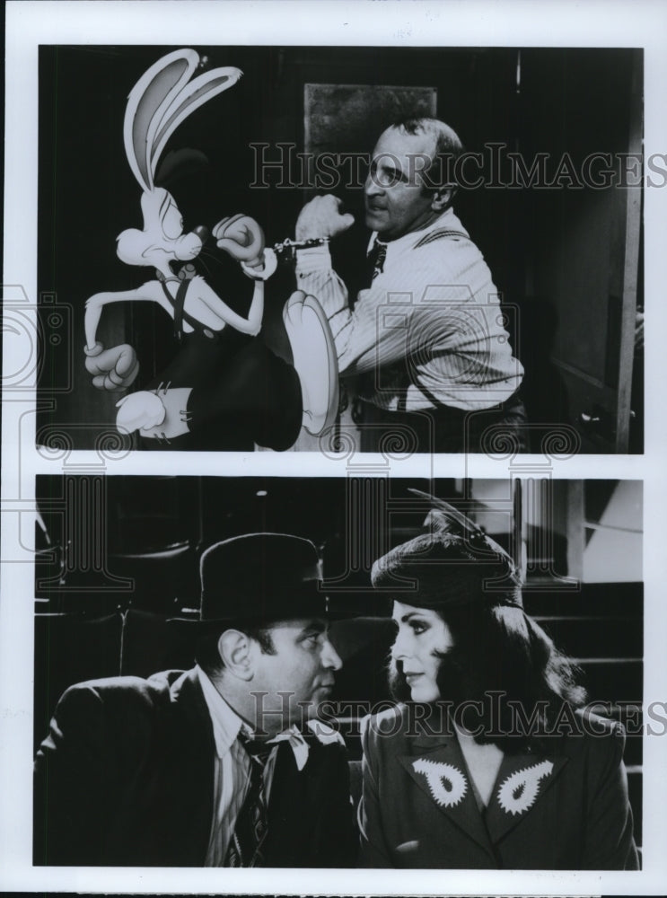 1991 Press Photo Joanna Cassidy &amp; Bob Hoskins in Who Framed Roger Rabbit- Historic Images