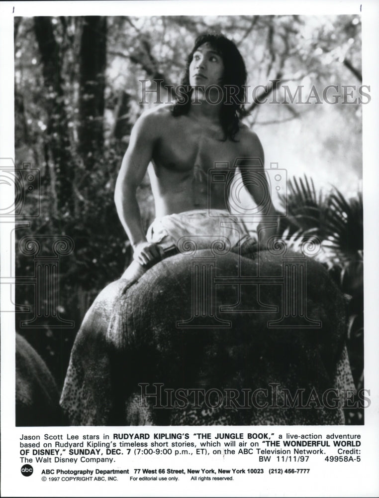 1997 Press Photo Jason Scott Lee in &quot;The Jungle Book&quot; - cvp61010- Historic Images