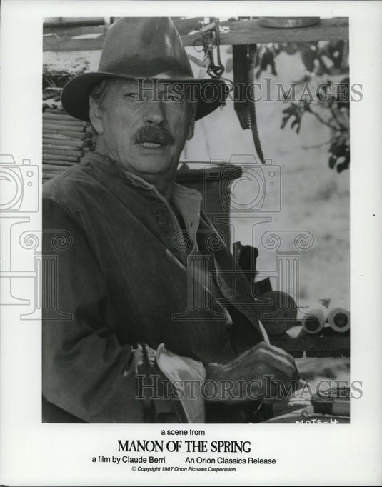 1987 Press Photo Yves Montand in Manon of the Spring - cvp61102