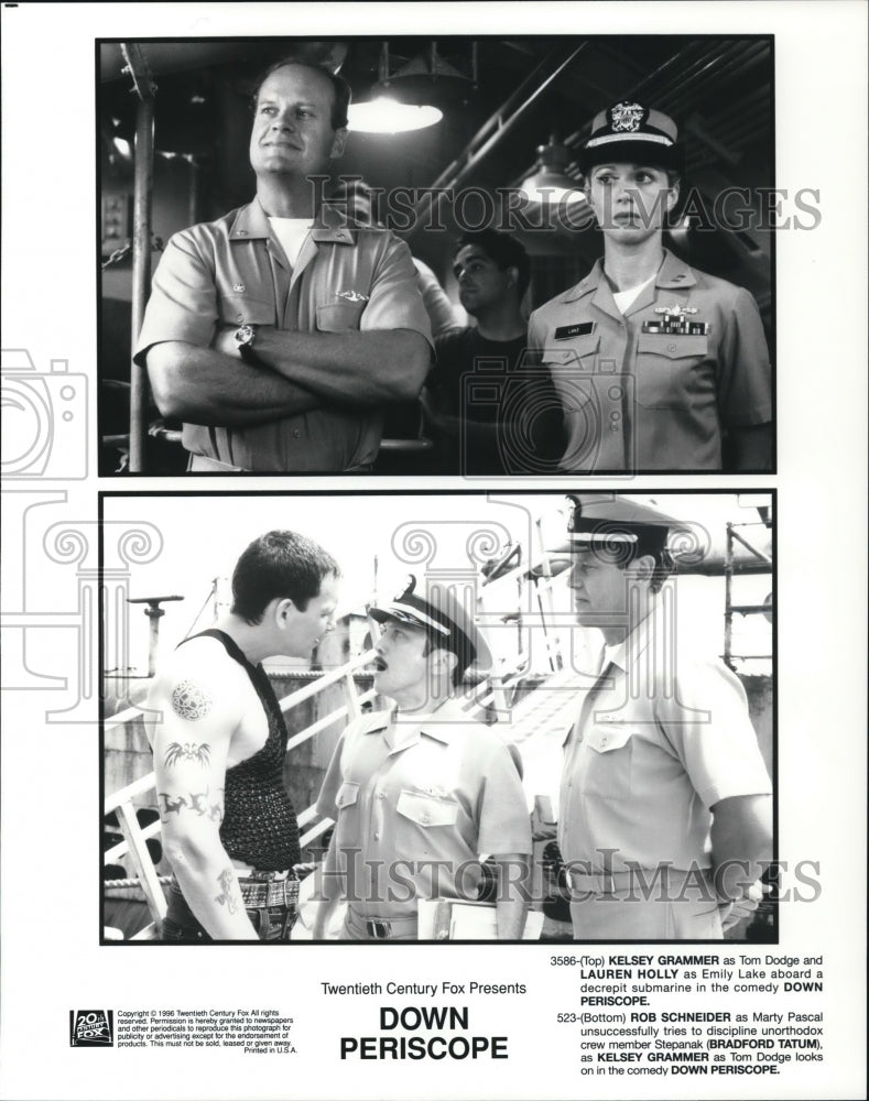 1996 Press Photo Kelsey Grammer Lauren Holly Rob Schneider and Bradford Tatum- Historic Images