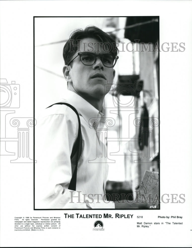 1999 Press Photo Matt Damon in The Talented Mr. Ripley - cvp61450- Historic Images