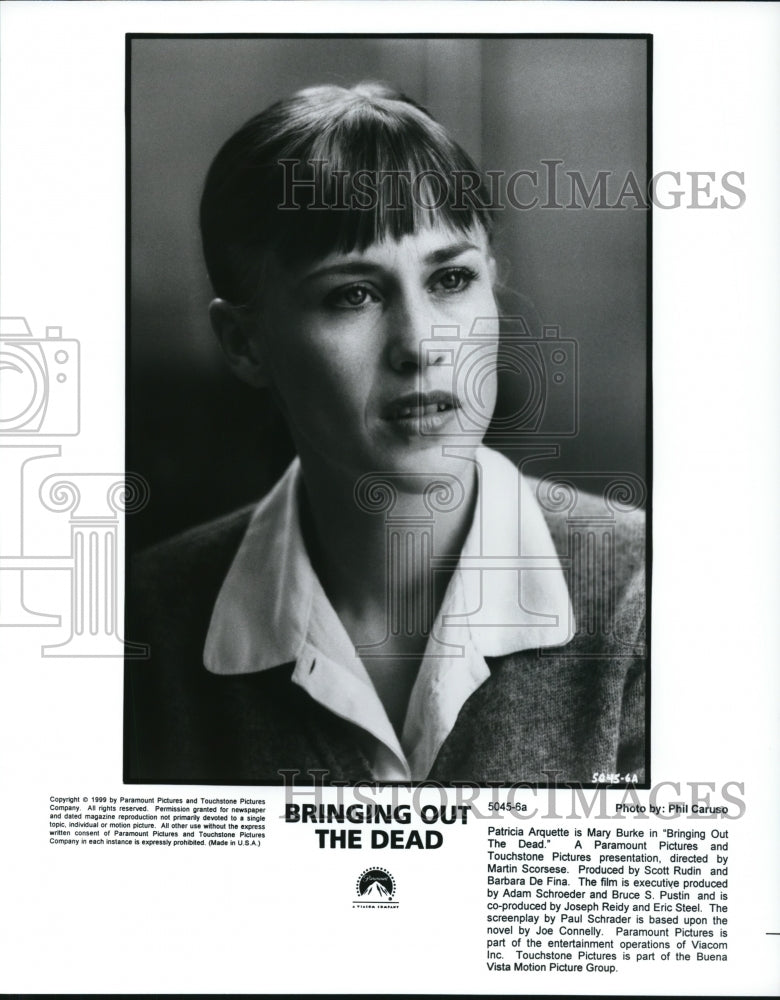 1999 Press Photo Patricia Arquette as Mary Burke in Bringing Out the Dead- Historic Images