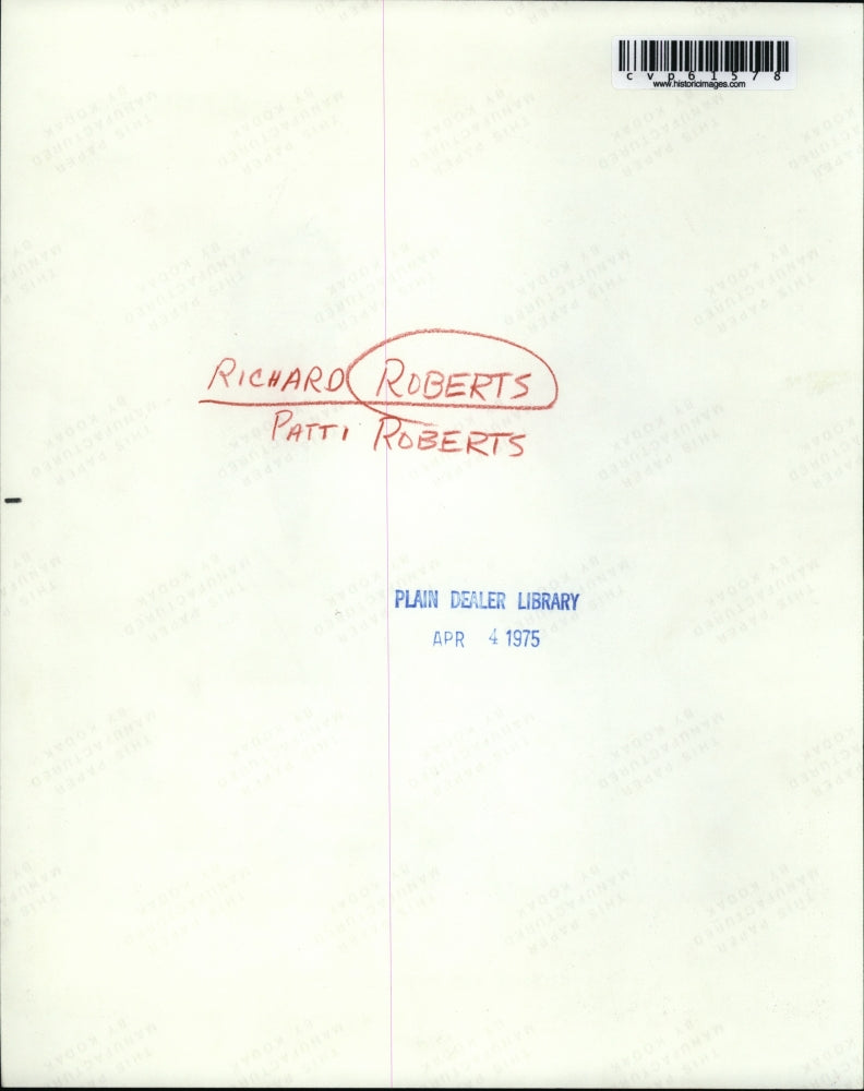 1975 Press Photo Richard Roberts and Patti Roberts - cvp61578