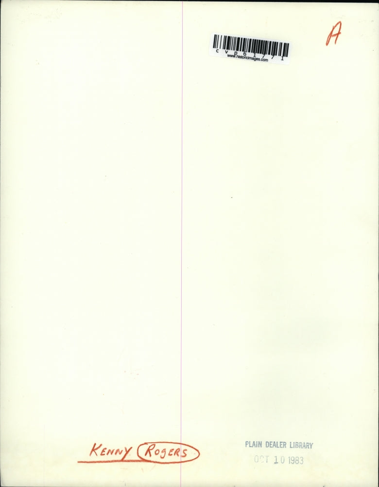 1983 Press Photo Kenny Rogers Music Artist - cvp61771