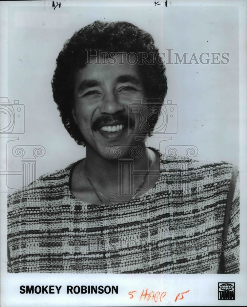 1995 Press Photo Singer Smokey Robinson - cvp62022- Historic Images