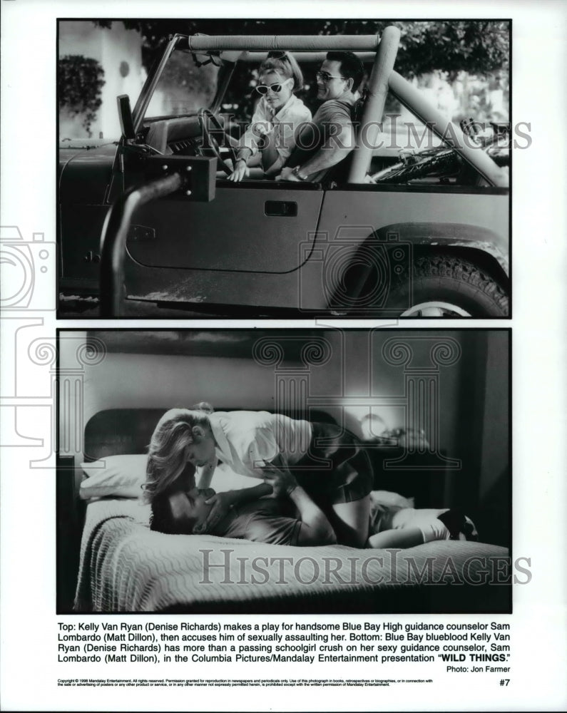 Press Photo Denise Richards and Matt Dillon in Wild things - cvp62038- Historic Images