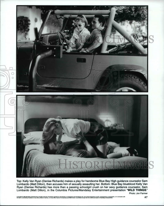 Press Photo Denise Richards and Matt Dillon in Wild things - cvp62038- Historic Images