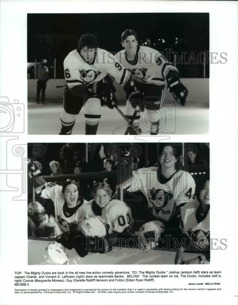 Press Photo Garette Ratliff Henson & Eldon Ryan Ratliff in The Mighty Ducks- Historic Images