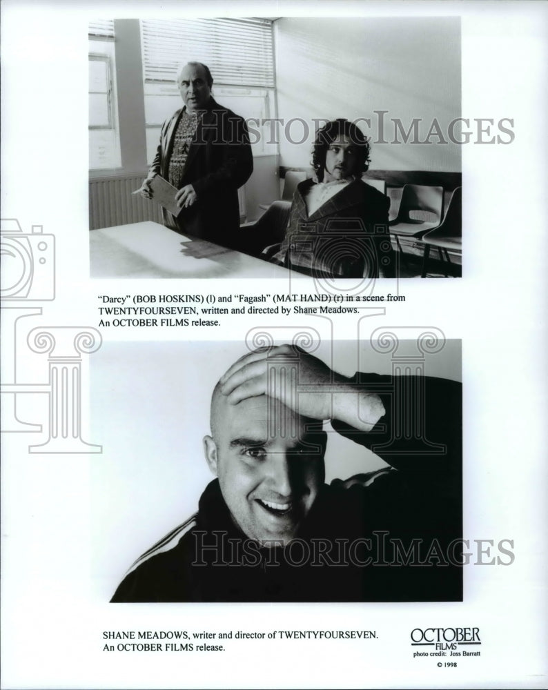 1998 Press Photo Bob Hoskins &amp; Mat Hand in Twenty Four Seven - cvp62178- Historic Images