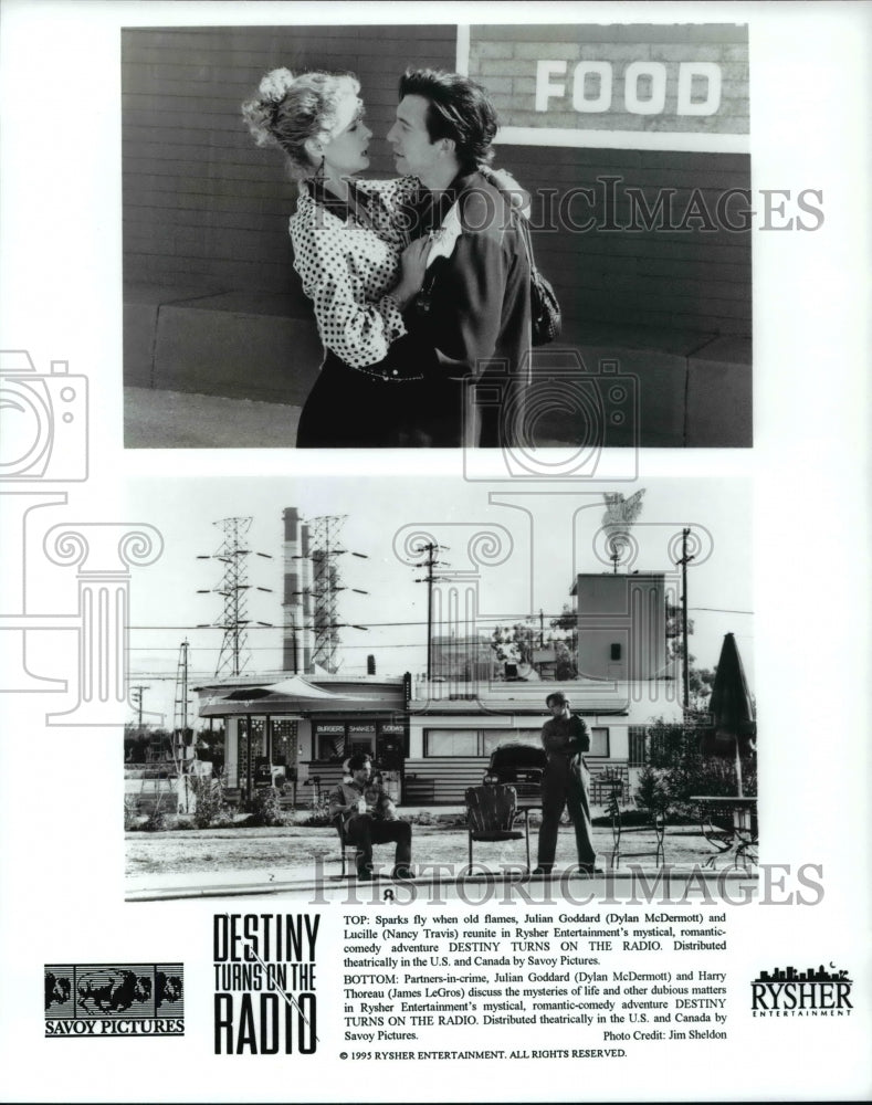 1995 Press Photo Nancy Travist & Cast of Destiny Turns on the Radio - cvp62253- Historic Images
