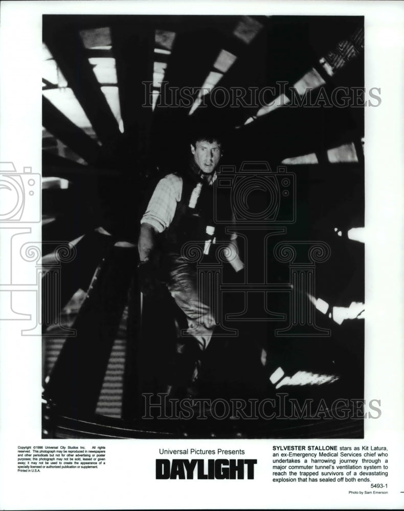 1996 Press Photo Sylvester Stallone stars as Kit Latura in Daylight - cvp62259- Historic Images