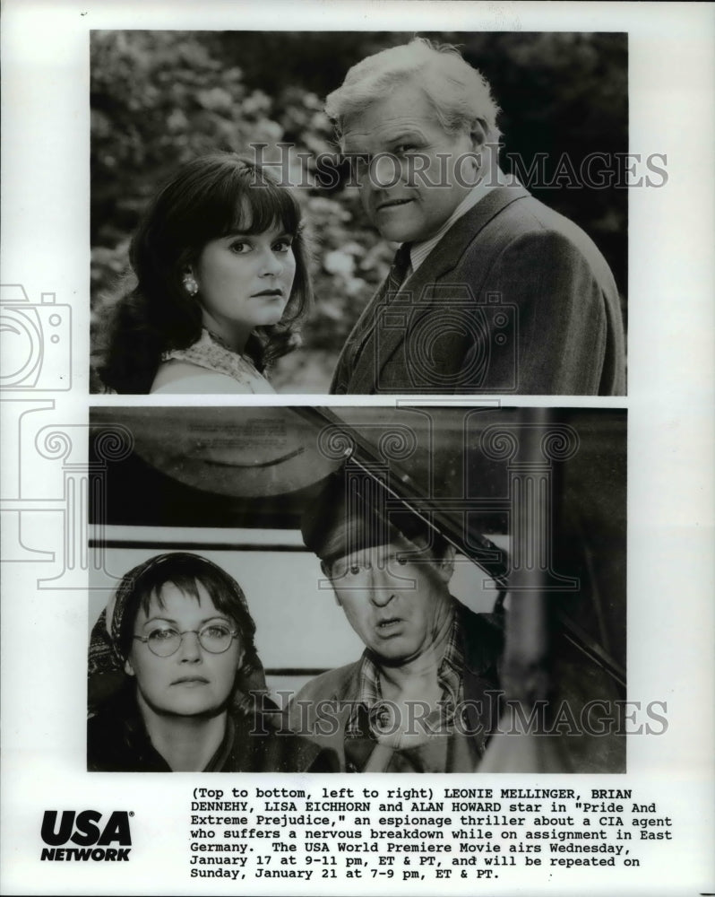 1990 Press Photo Leonie Mellinger, Brian Dennehy &amp; Cast of Pride &amp; Prejudice- Historic Images