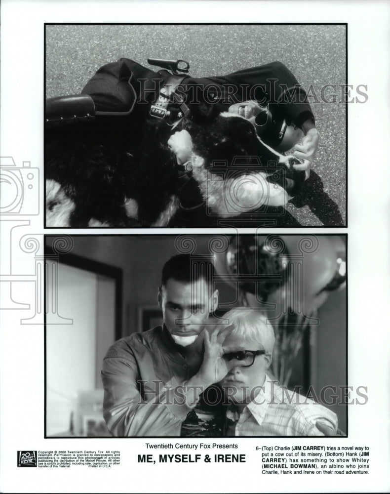 2000 Press Photo Jim Carrey and Michael Bowman star in Me Myself &amp; Irene- Historic Images