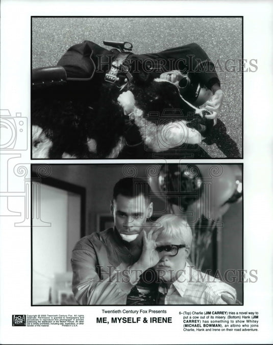 2000 Press Photo Jim Carrey and Michael Bowman star in Me Myself & Irene- Historic Images