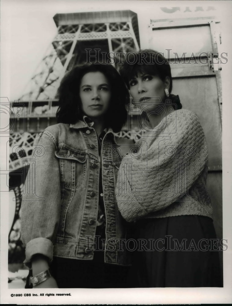 1990 Press Photo Michele Lee, Justine Bateman in The Fatal Image - cvp62913- Historic Images