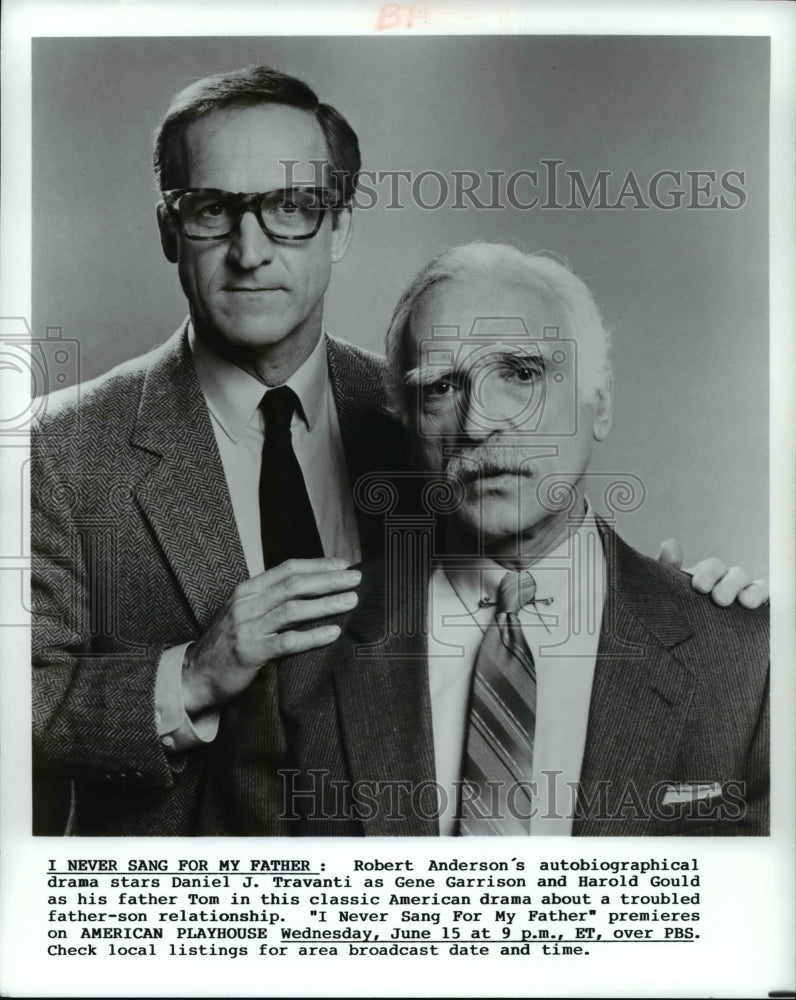 Press Photo Daniel Travanti and Harold Gould in I Never Sang For My Father- Historic Images