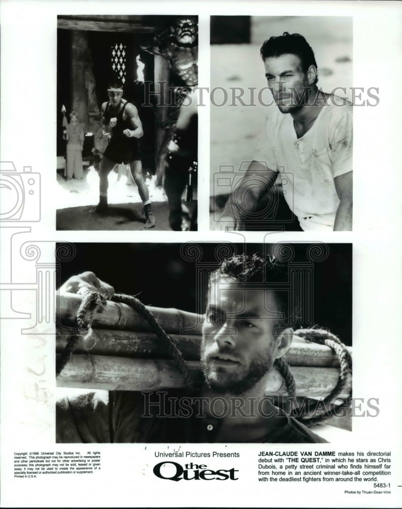 1996 Press Photo Universal presents The Quest with Jean-Claude Van Damme- Historic Images