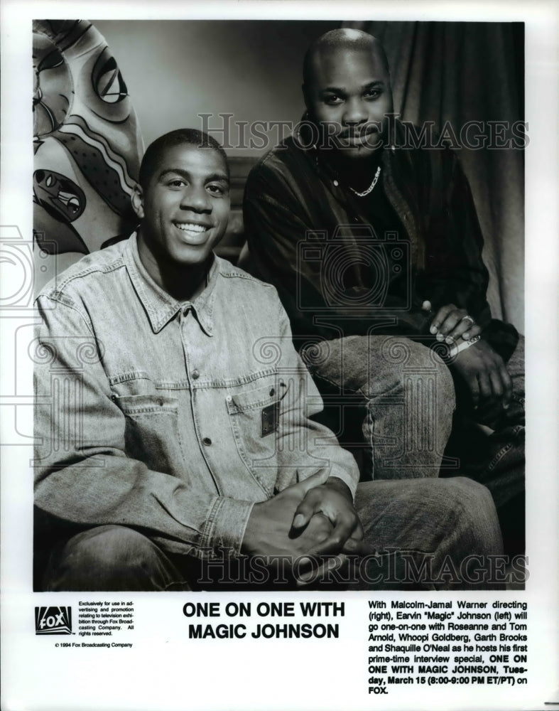 1994 Press Photo Malcolm-Jamal Warner in One on One with Magic Johnson- Historic Images