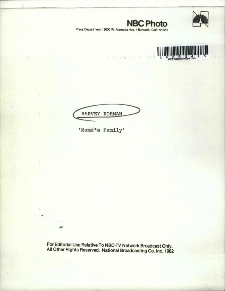 Press Photo NBC presents Mama's Family with Harvey Korman - cvp63415