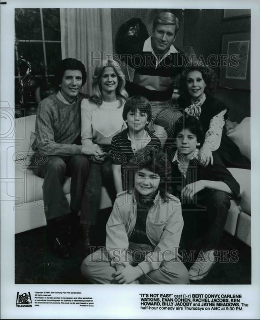 1983 Press Photo Bert Convy, Carlene Watkins & Cast of It's Not Easy - cvp63497- Historic Images