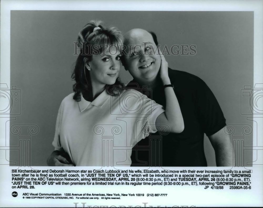 1988 Press Photo Bill Kirchenbauer &amp; Deborah Harmon in Just the Ten of Us- Historic Images