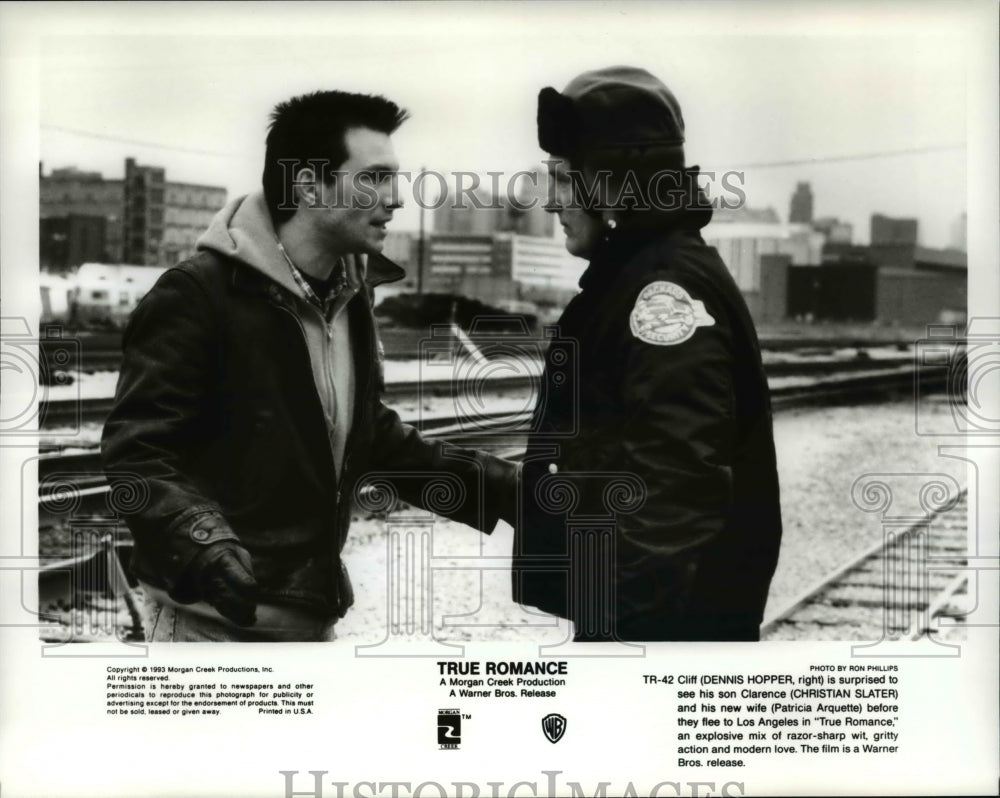 1994 Press Photo Dennis Hopper & Christian Slater in True Romance - cvp63812- Historic Images