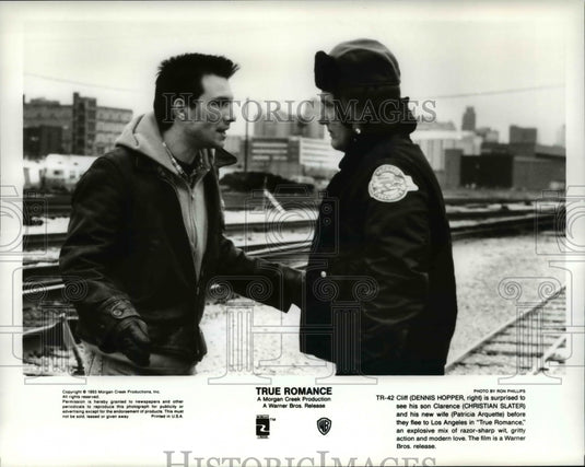 1994 Press Photo Dennis Hopper & Christian Slater in True Romance - cvp63812- Historic Images