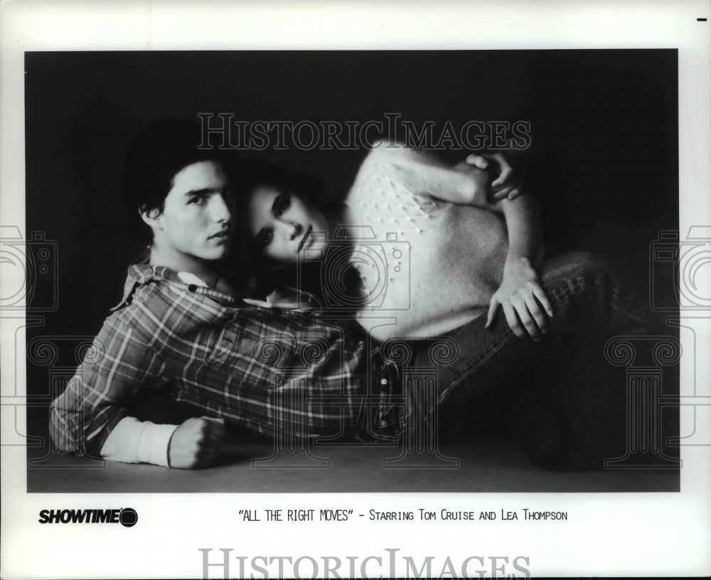 1985 Press Photo Tom Cruise and Lea Thompson star in All the Right Moves- Historic Images