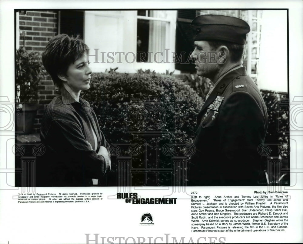 2000 Press Photo Anne Archer &amp; Tommy Lee Jones in Rules of Engagement- Historic Images