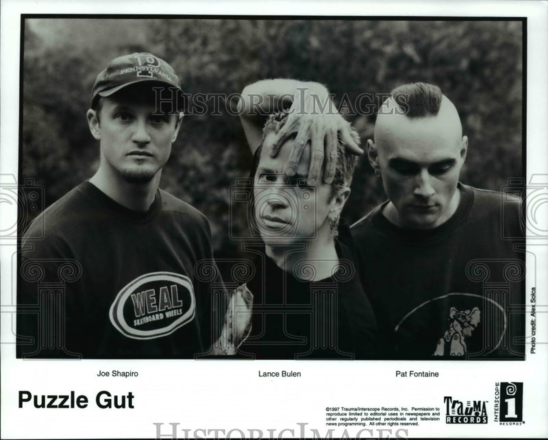 Load image into Gallery viewer, 1997 Press Photo Joe Shapiro Lance Bulen and Pat Fontaine of Puzzle Gut
