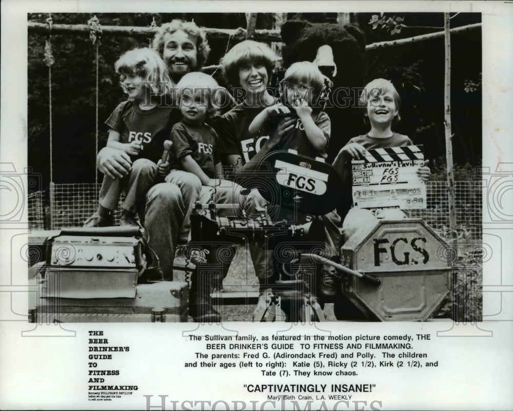 1989 Press Photo Fred Polly Katie Ricky Kirk and Tate Sullivan Family- Historic Images