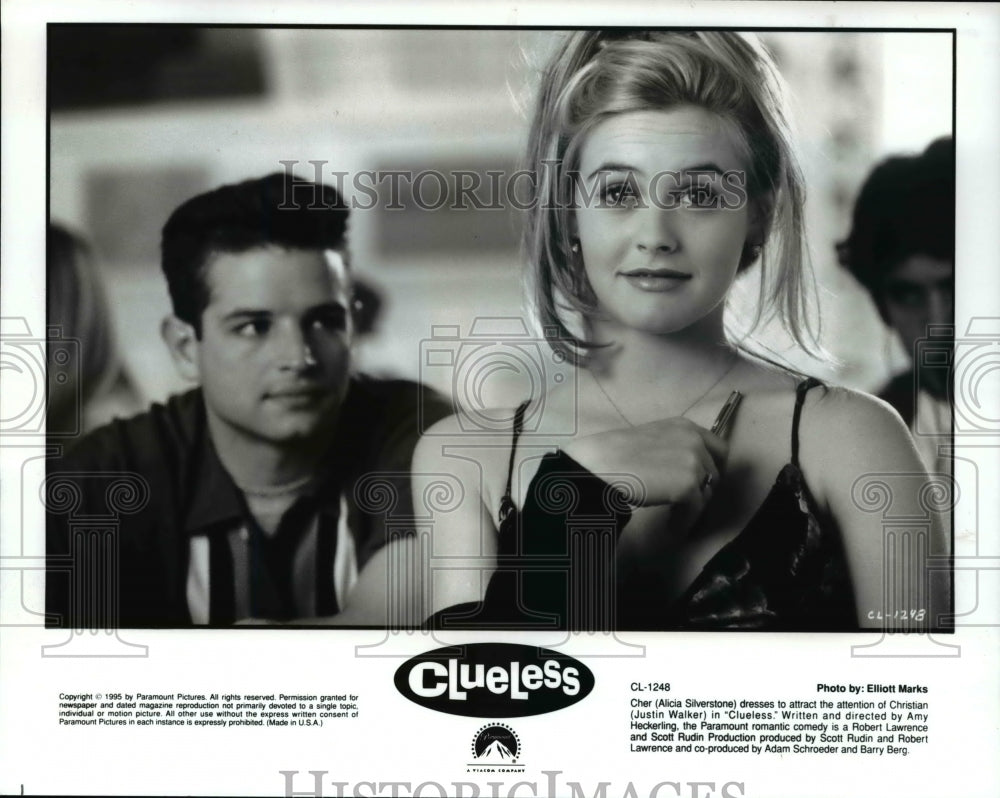 1995 Press Photo Alicia Silverstone and Justin Walker star in Clueless- Historic Images