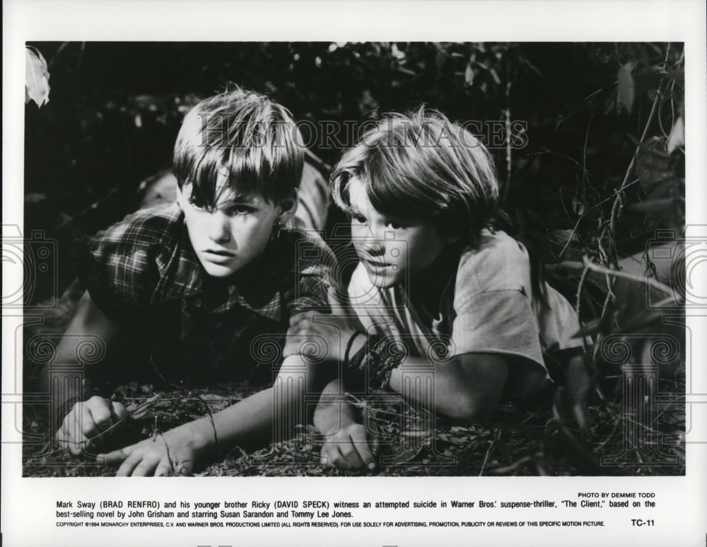 1995 Press Photo Brad Renfro & David Speck in The Client - cvp65148- Historic Images
