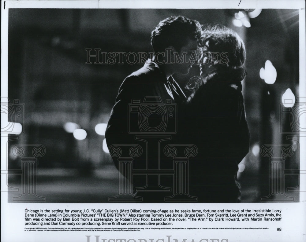 1987 Press Photo Matt Dillon and Diane Lane star in The Big Town - cvp65290