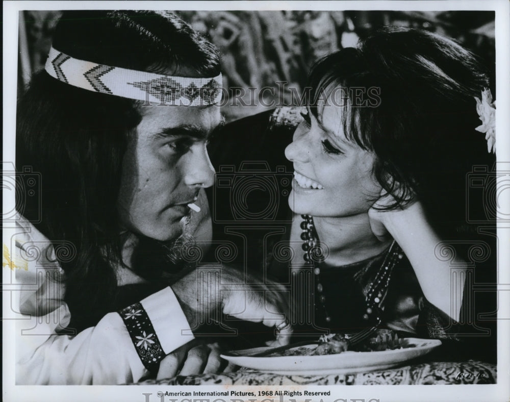 1968 Press Photo Dean Stockwell and Susan Strasberg star in Psych-Out- Historic Images