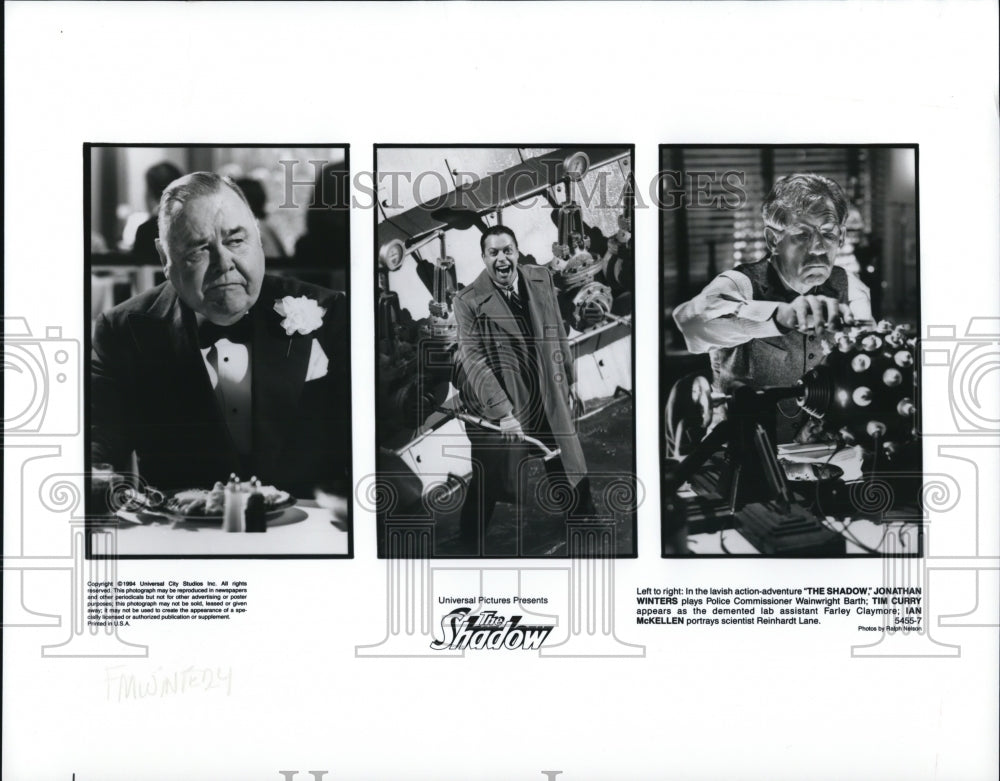 1985 Press Photo Jonathan Winters Tim Curry and Ian McKellen in The Shadow- Historic Images