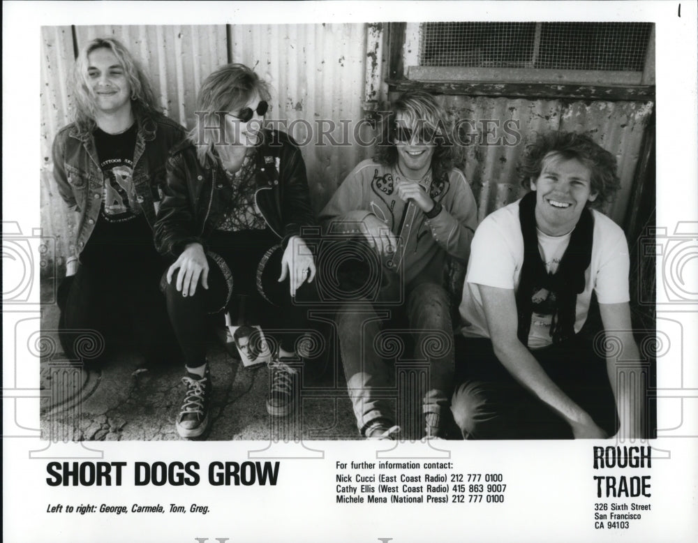 1988 Press Photo Geroge Carmela Tom and Greg of Short Dogs Grow band - cvp65793- Historic Images