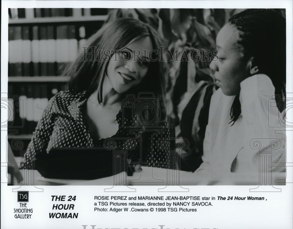 1998 Press Photo Rosie Perez and Marianne Jean-Baptise in The 24 Hour Woman- Historic Images