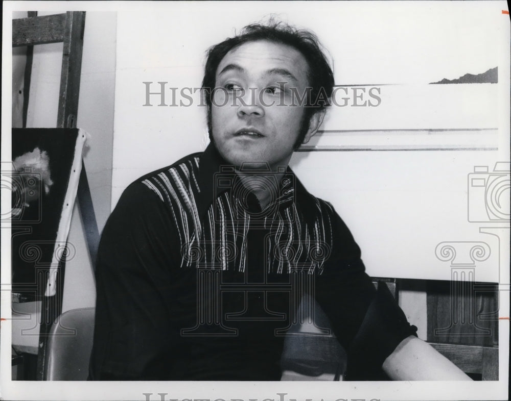 1977 Press Photo Artist Tetsuro Sawada - cvp66075- Historic Images