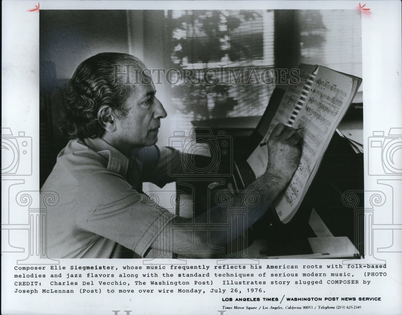 Load image into Gallery viewer, 1976 Press Photo Elie Siegmeister Musician - cvp66292

