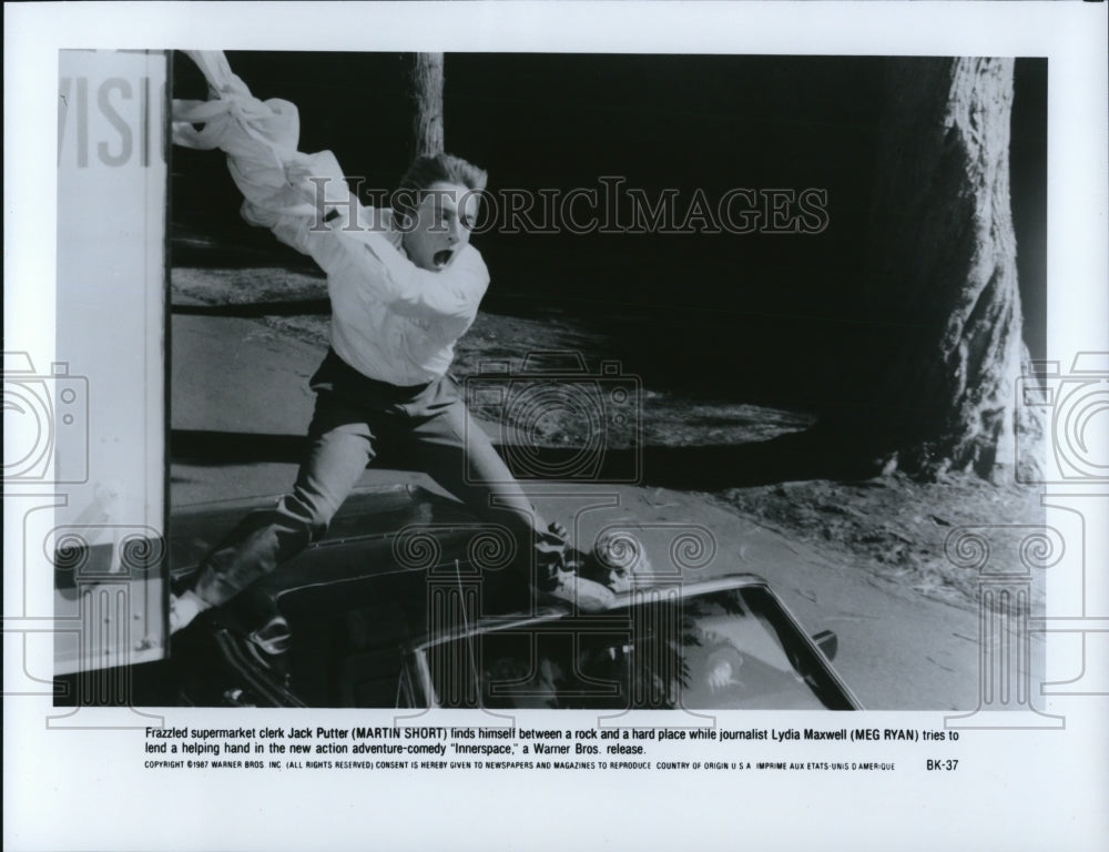 1991 Press Photo Martin Short and Meg Ryan in Innerspace - cvp66317- Historic Images