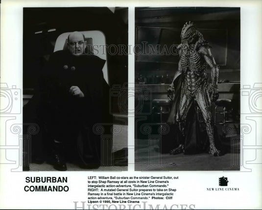 1990 Press Photo William Ball & Shep Ramsey in Surburban Commando - cvp66378- Historic Images