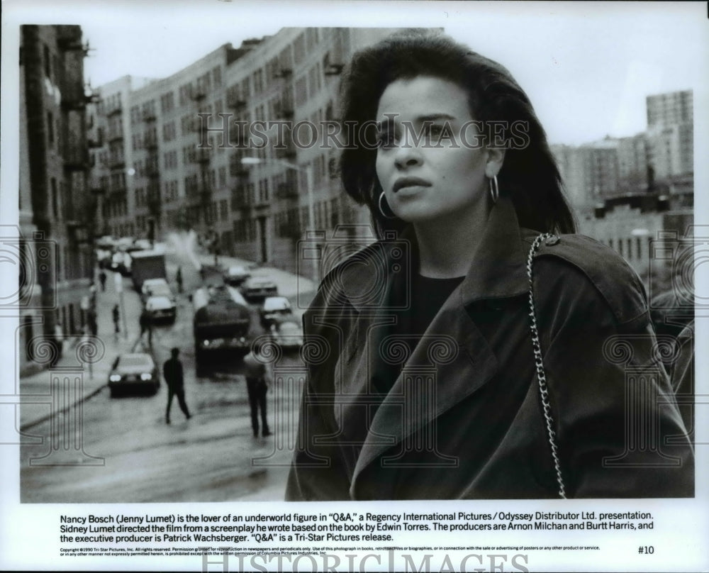 1991 Press Photo Jenny Lumet stars as Nancy Bosch in Q&amp;A movie film - cvp66484- Historic Images