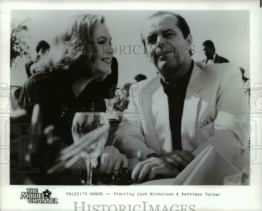 1986 Press Photo Jack Nicholson and Kathleen Turner in Prizzi&#39;s Honor- Historic Images