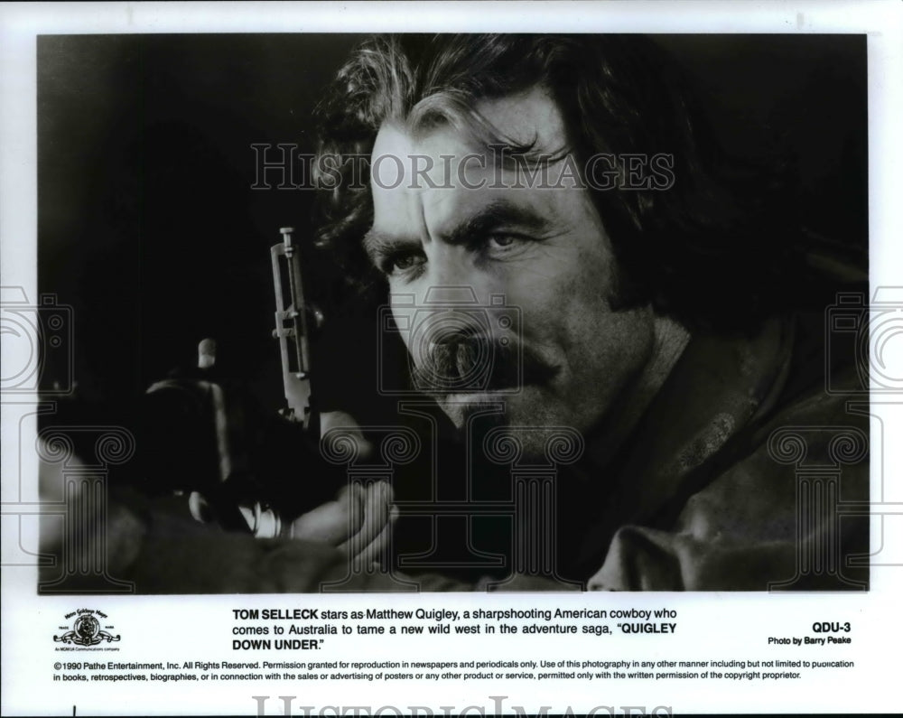 1990 Press Photo Tom Selleckin Quigly Down Under - cvp66551- Historic Images