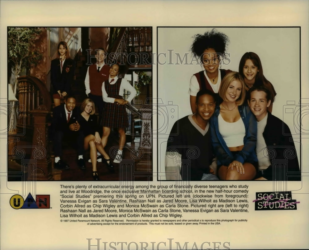 1997 Press Photo Vanessa Evigan Rashaan Nall Lisa Wilhoit and Corbin Allred- Historic Images