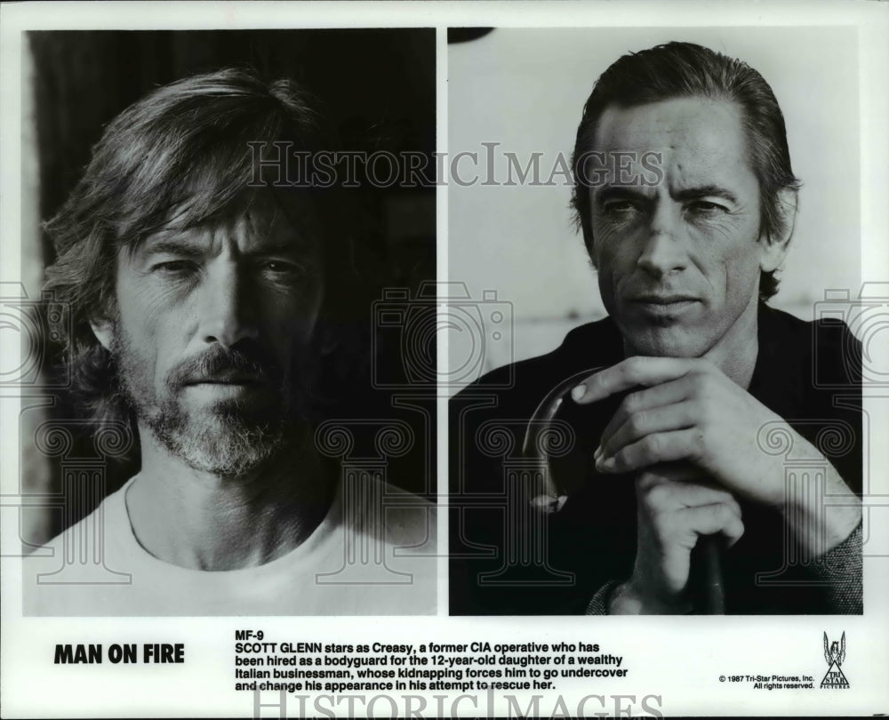 1987 Press Photo Scott Glenn in Man On Fire - cvp67090